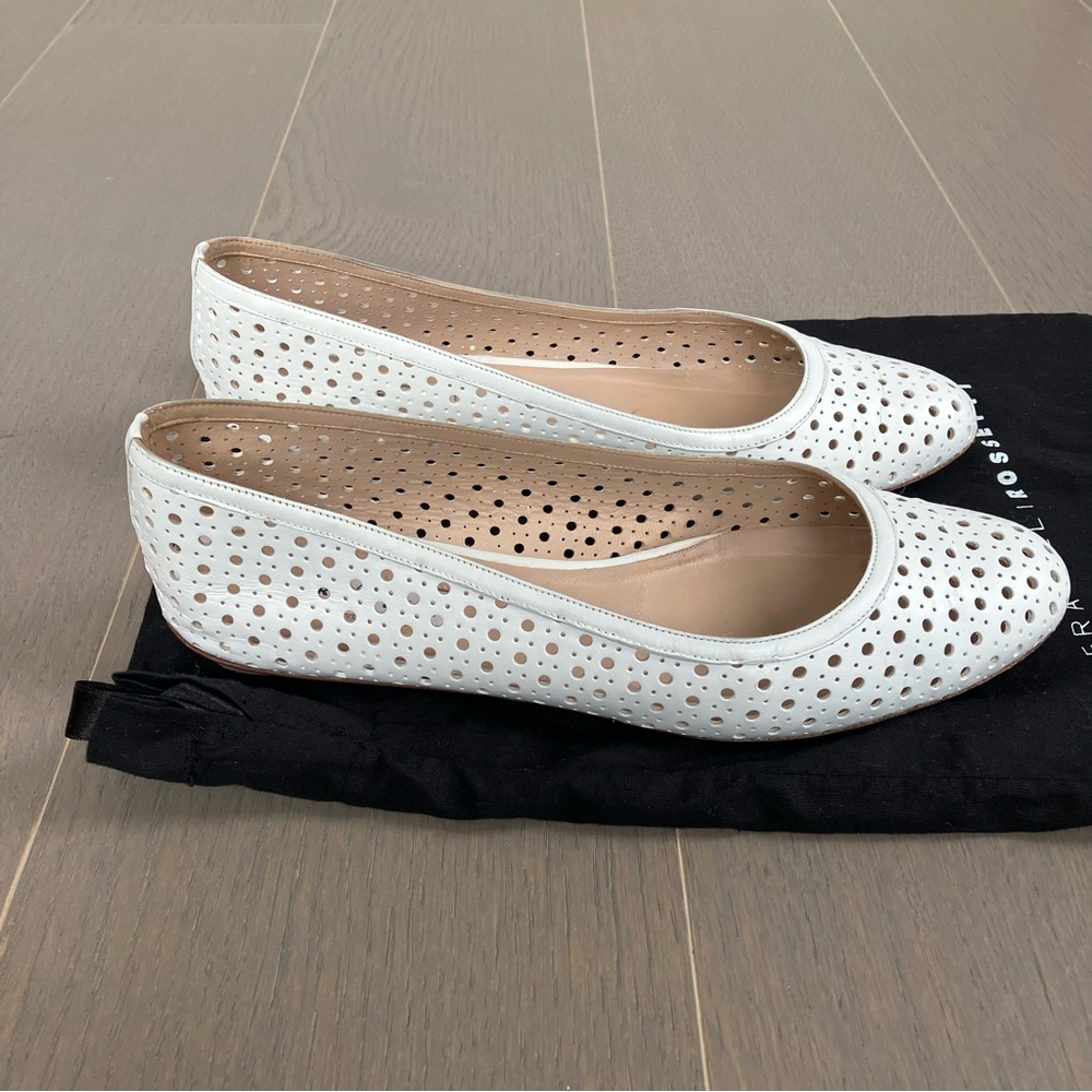 Fratelli Rossetti White Leather Ballet Flats 🤍